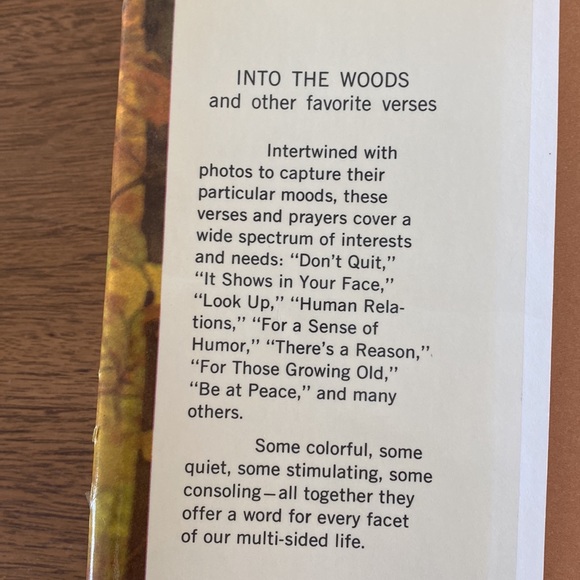 Into The Woods HC Book of Prayers Inspiration Verses 1973 Mint - Picture 2 of 10